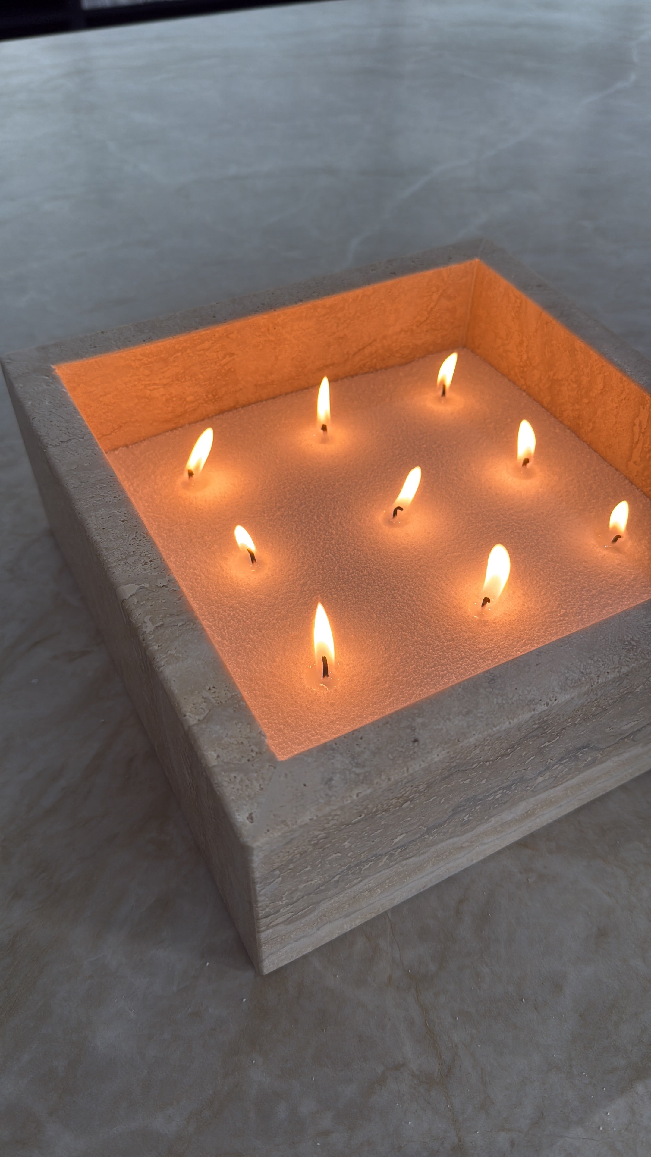 SABBIA Travertine Candle XXL