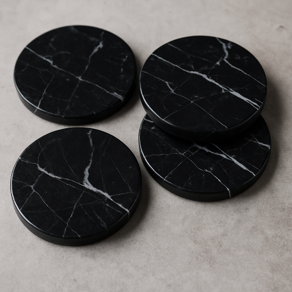 LA BASE Nero Marquina Coaster 2PC